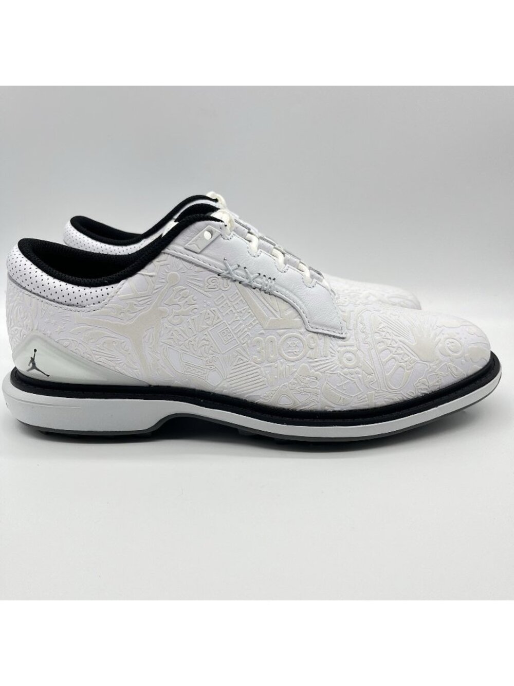 Jordan ADG 5 Wide Men's Golf Shoes White Black Pure Platinum Size 8.5 FQ7874-102